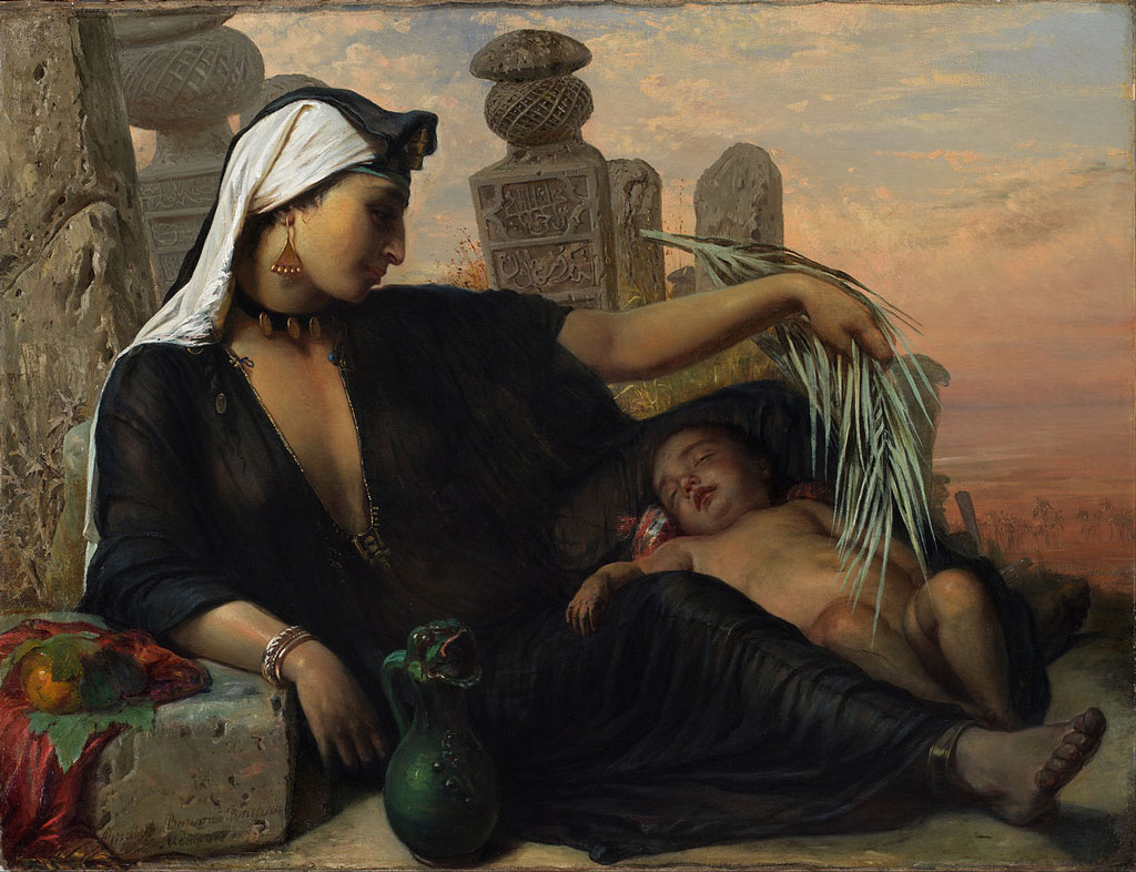 Elisabeth Jerichau Baumann - An Egyptian Fellah Woman with her Baby - 1872