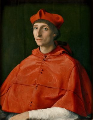 Rafael - Raffaello Sanzio - El Cardenal - 1510 - Óleo sobre lienzo - Museo del Prado Madrid